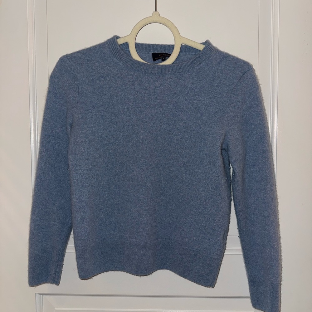 Quince Cashmere Soft Blue Crop Top